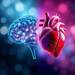 A striking visual representation of the age-old debate between brain and heart