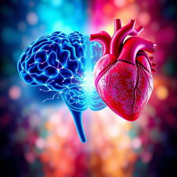 A striking visual representation of the age-old debate between brain and heart