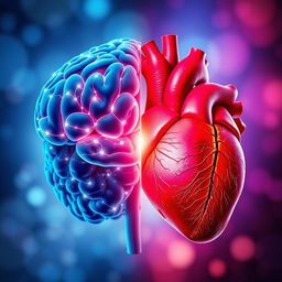 A striking visual representation of the age-old debate between brain and heart