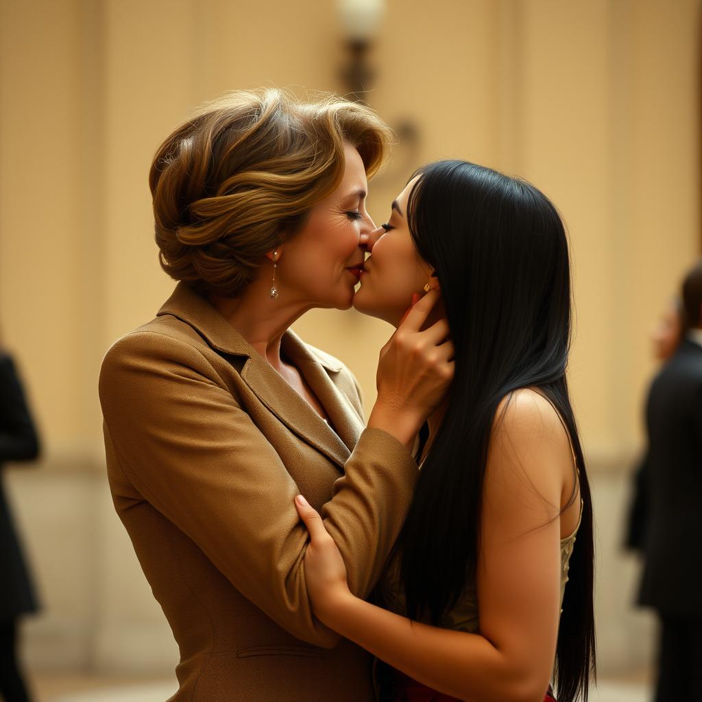 A romantic scene depicting Edwige Feuillère as Mlle