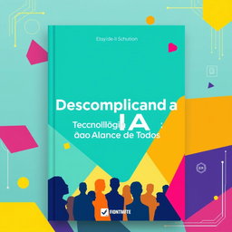 A captivating eBook cover for "Descomplicando a IA: Tecnologia ao Alcance de Todos"