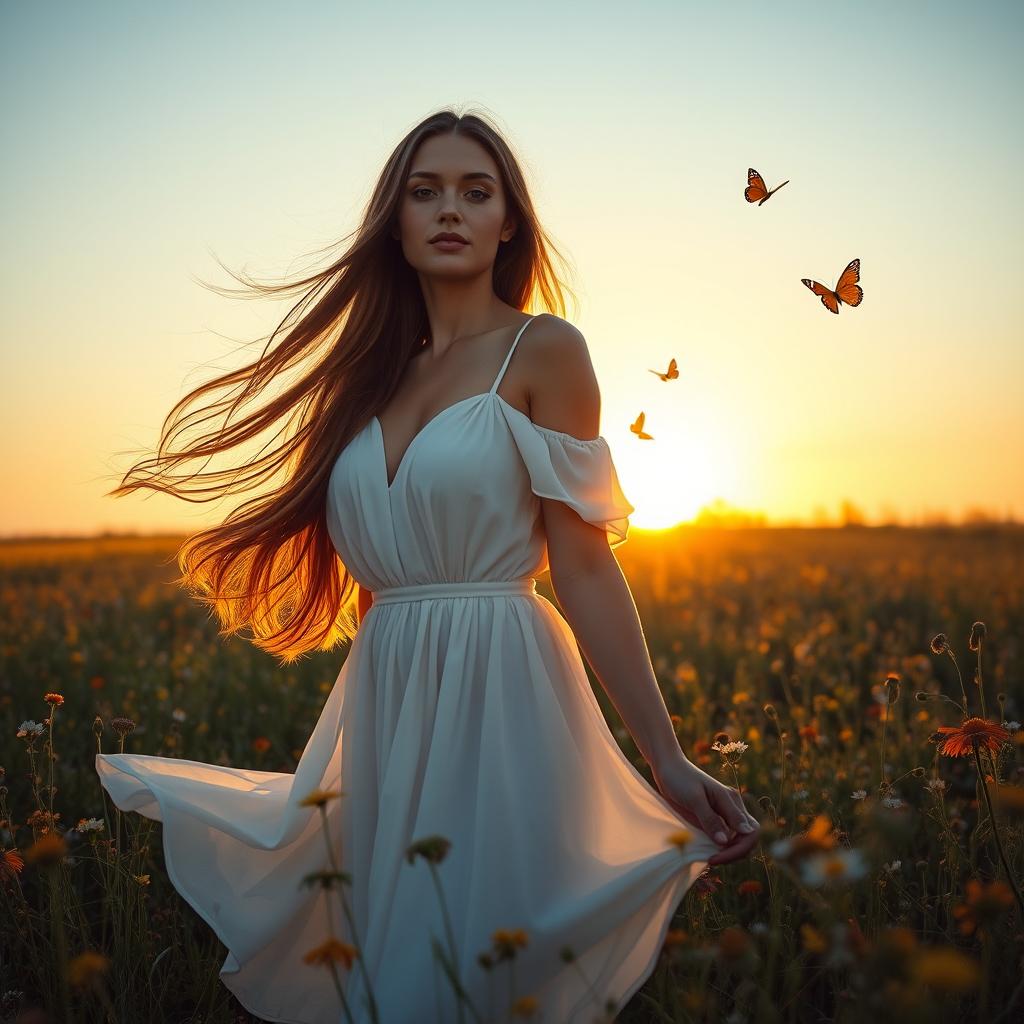Ethereal Beauty in a Field of Wildflowers