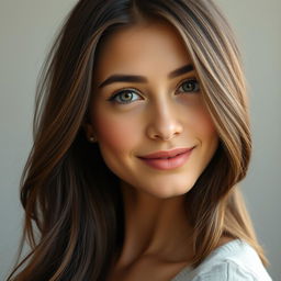 A stunning portrait of a confident young woman with an understated grace