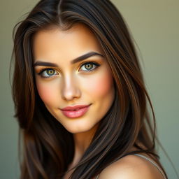 A stunning portrait of a confident young woman with an understated grace