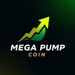 A dynamic and striking logo design for 'Mega Pump Coin'