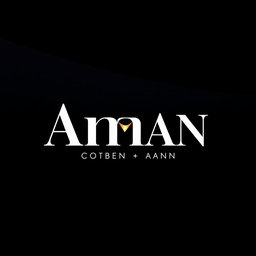 A stylish and sophisticated logo for a clothing fashion brand named 'Aman'
