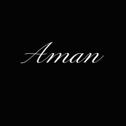 A stylish and sophisticated logo for a clothing fashion brand named 'Aman'