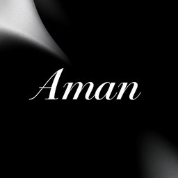 A stylish and sophisticated logo for a clothing fashion brand named 'Aman'