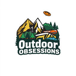 A vibrant and dynamic logo design that encapsulates the essence of outdoor activities
