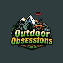 A vibrant and dynamic logo design that encapsulates the essence of outdoor activities