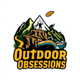 A vibrant and dynamic logo design that encapsulates the essence of outdoor activities