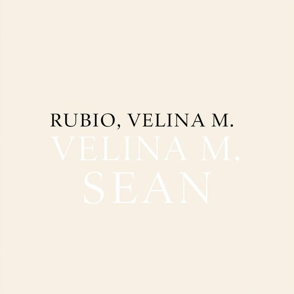 Change the name 'RUBIO, VELINA M