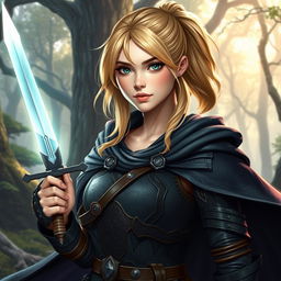 An engaging Dungeons and Dragons portrayal of a 20-year-old human female character