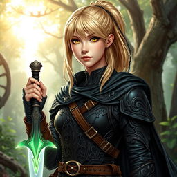 An engaging Dungeons and Dragons portrayal of a 20-year-old human female character