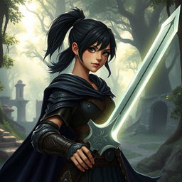 A Dungeons and Dragons inspired scene featuring a teenage human female character