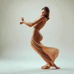 A beautiful, artistic representation of a female nude figure, emphasizing elegance and grace