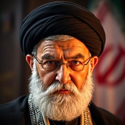 A powerful and intense portrait of Ayatollah Ali Khamenei