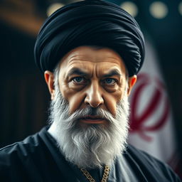 A powerful and intense portrait of Ayatollah Ali Khamenei