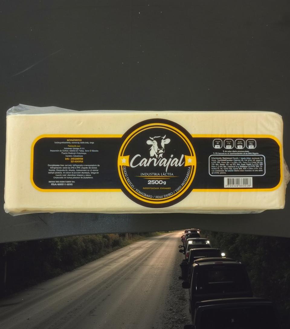 A high-quality representation of a cheese block with sleek packaging