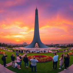 A panoramic view of Azadi Tower (Freedom Tower) in Tehran, Iran