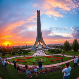 A panoramic view of Azadi Tower (Freedom Tower) in Tehran, Iran