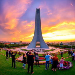 A panoramic view of Azadi Tower (Freedom Tower) in Tehran, Iran