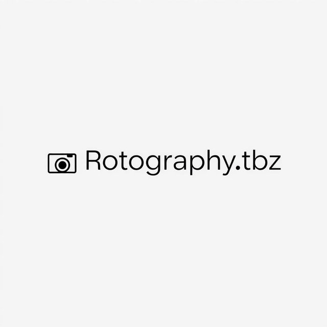 A minimalist logo design for a photography brand featuring the text 'Photography