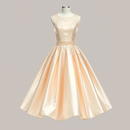 An elegant dress design featuring a beautiful skirt that retains its original flowing style, while the waistline is enhanced with a more intricate and stylish lace