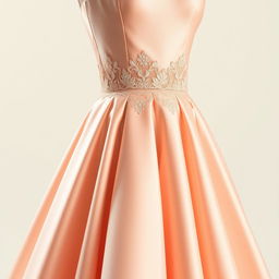 An elegant dress design featuring a beautiful skirt that retains its original flowing style, while the waistline is enhanced with a more intricate and stylish lace