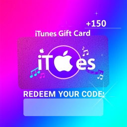 A visually striking image of a fake iTunes gift card designed for promotional purposes