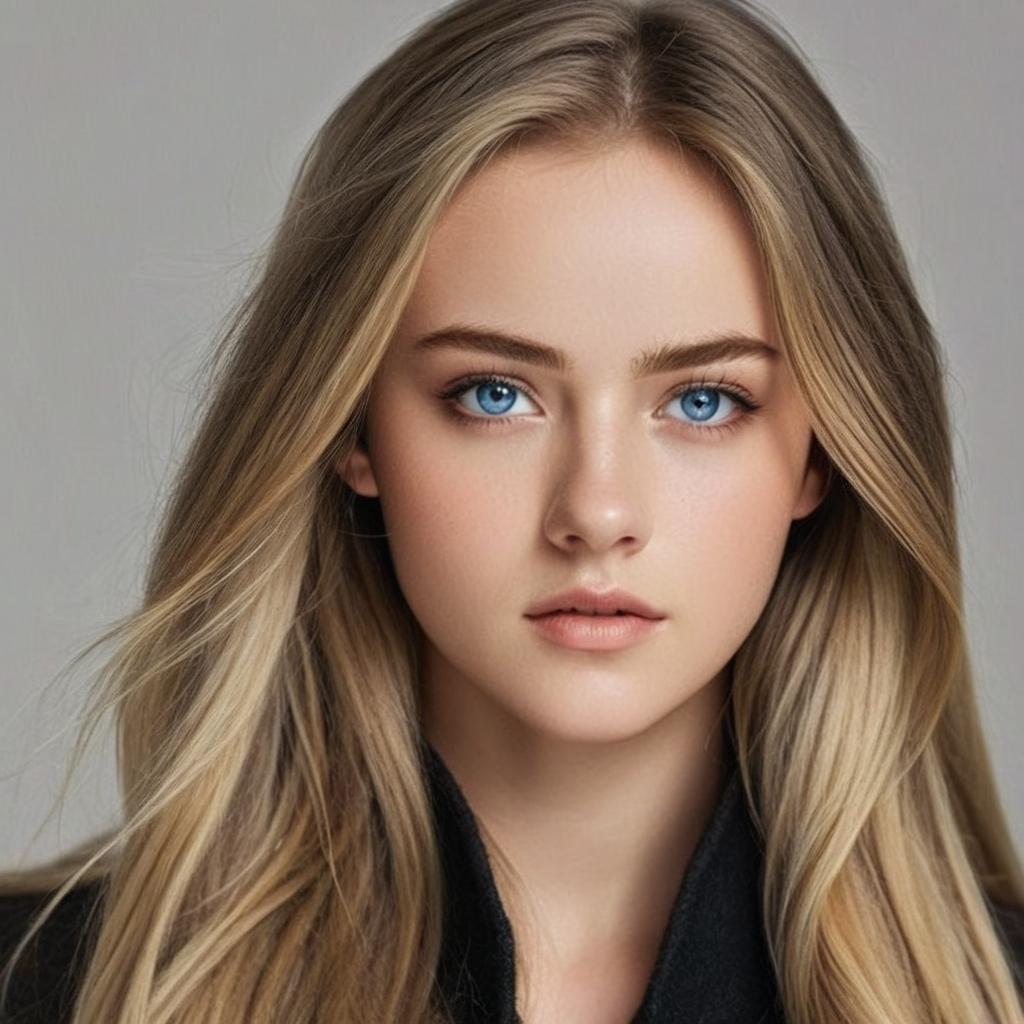 teenager , the hero of a fantasy novel, blonde, blue eyes, very beautiful, long hair , powerful gaze