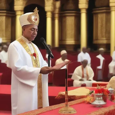 The priest displayed his adroitness in conducting the religious ceremony, captivating the congregation with his skillful performance.