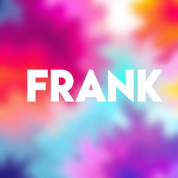 A stylish and modern profile picture featuring the name 'FRANK' written in bold, artistic typography