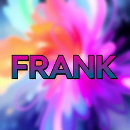 A stylish and modern profile picture featuring the name 'FRANK' written in bold, artistic typography