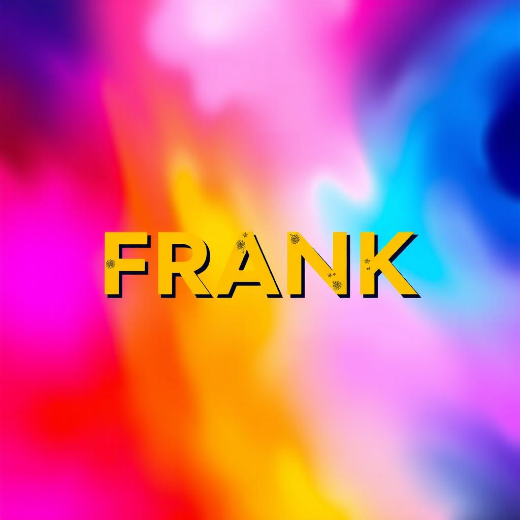 A stylish and modern profile picture featuring the name 'FRANK' written in bold, artistic typography