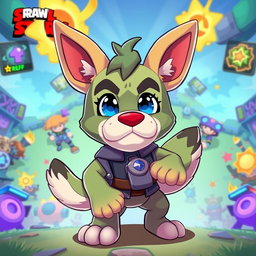 A vibrant and colorful illustration of Ruffs from the game Brawl Stars