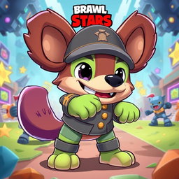 A vibrant and colorful illustration of Ruffs from the game Brawl Stars