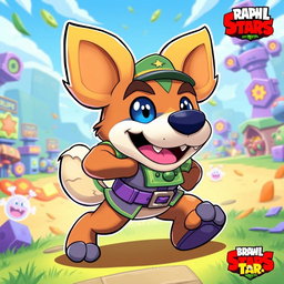 A vibrant and colorful illustration of Ruffs from the game Brawl Stars