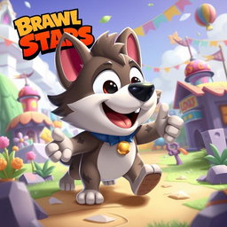 A creatively reimagined scene featuring Ruffs from Brawl Stars in a whimsical, fantastical setting