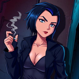 A detailed portrayal of Sevika from the animated series Arcane, depicted as a strong and confident character