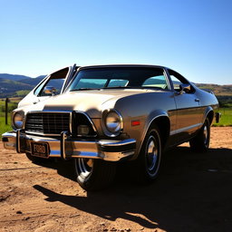 A classic 1975 Ford pony car, showcasing its iconic design and features