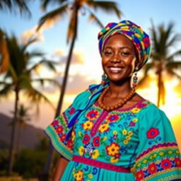 A person dressed in traditional St