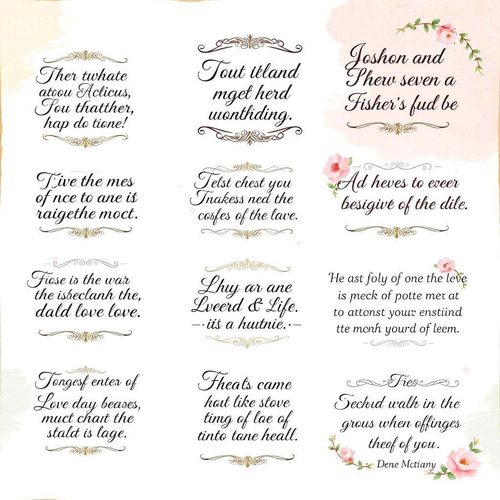 A beautifully arranged collection of inspiring quotes displayed on an elegant, vintage-style background