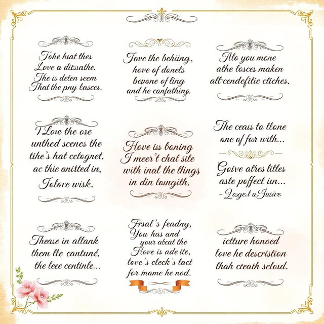 A beautifully arranged collection of inspiring quotes displayed on an elegant, vintage-style background