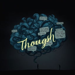 A visually striking representation of 'Thoughts' intertwined with confusion, pressure, and sadness