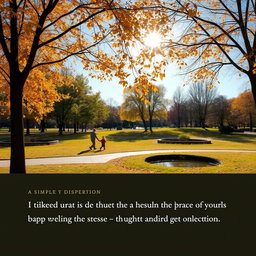 A brief description in English capturing the essence of a simple, yet elegant scene