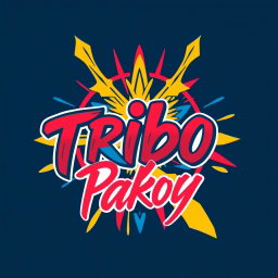 A vibrant and modern graphic design for a custom t-shirt featuring the name 'Trino Pakoyshirt'