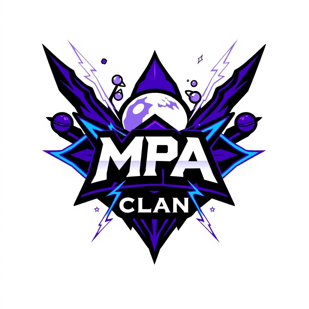 A logo design for a clan featuring the letters 'MPA' in a bold, dynamic style
