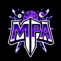 A logo design for a clan featuring the letters 'MPA' in a bold, dynamic style