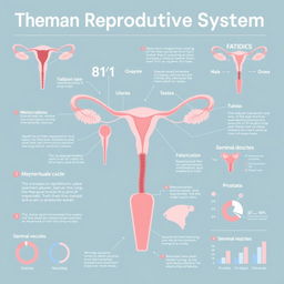 An informative and visually engaging infographic about the human reproductive system